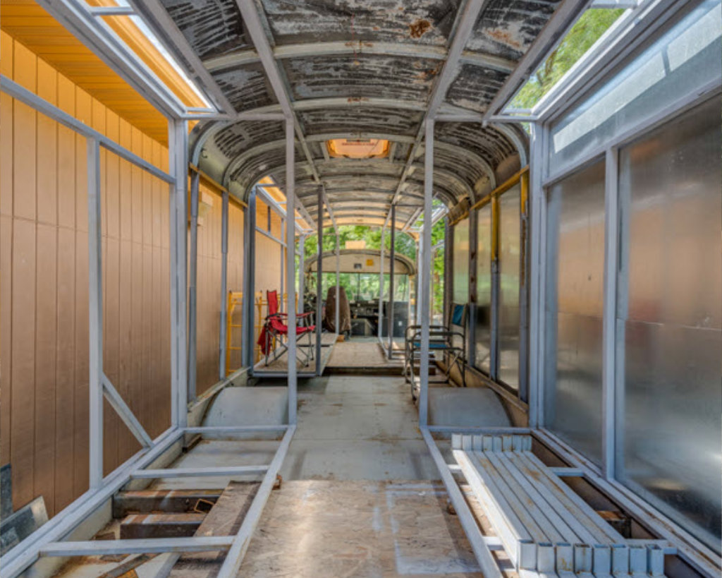 Our expansion for space also included four slide outs, two on each side of the bus.  They will be connected to a pulley system to open and close each one individually at the push of a button.